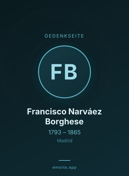 Gedenkportrait von Francisco Narváez Borghese