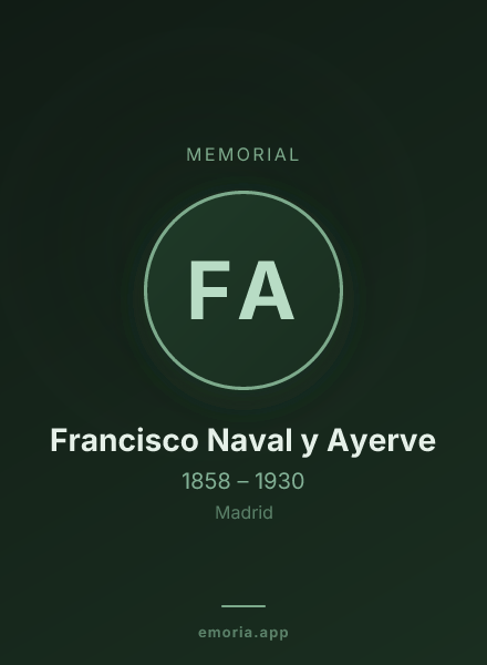 Memorial portrait of Francisco Naval y Ayerve