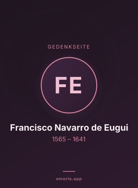 Gedenkportrait von Francisco Navarro de Eugui