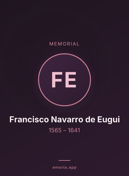 Memorial portrait of Francisco Navarro de Eugui