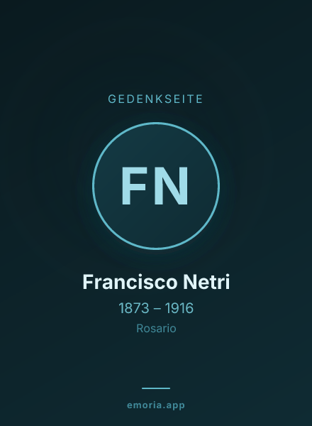 Gedenkportrait von Francisco Netri