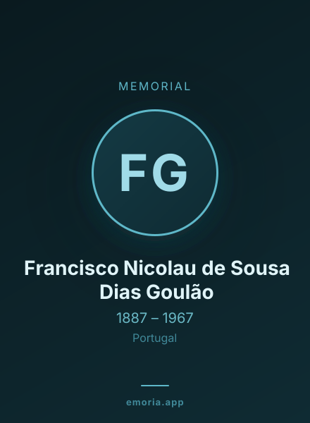 Memorial portrait of Francisco Nicolau de Sousa Dias Goulão