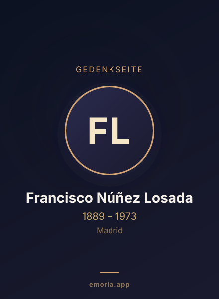 Gedenkportrait von Francisco Núñez Losada