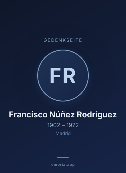 Gedenkportrait von Francisco Núñez Rodríguez