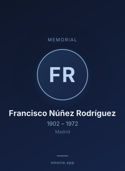 Memorial portrait of Francisco Núñez Rodríguez