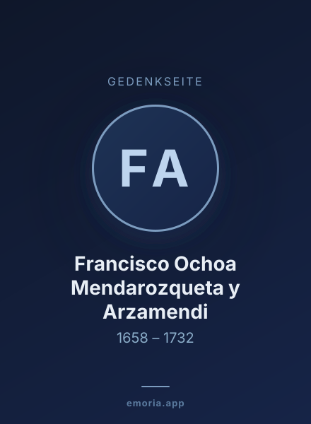 Gedenkportrait von Francisco Ochoa Mendarozqueta y Arzamendi