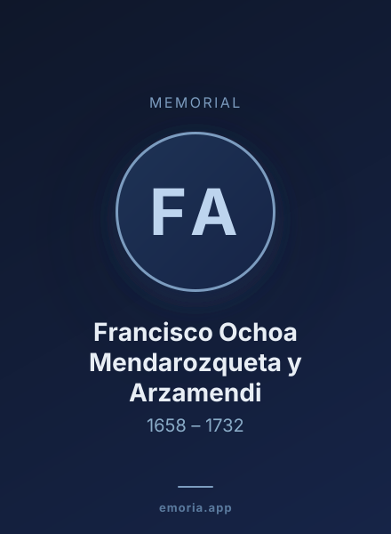 Memorial portrait of Francisco Ochoa Mendarozqueta y Arzamendi