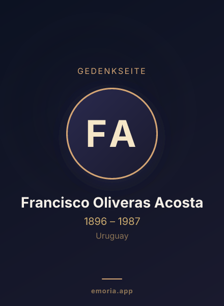 Gedenkportrait von Francisco Oliveras Acosta