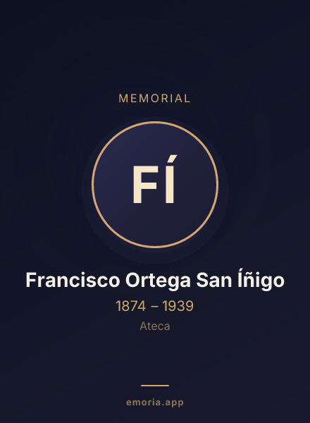 Memorial portrait of Francisco Ortega San Íñigo