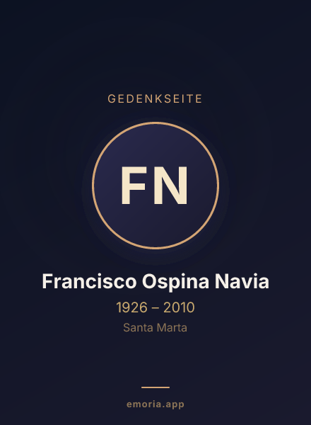 Gedenkportrait von Francisco Ospina Navia