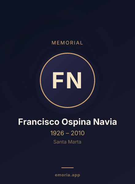Memorial portrait of Francisco Ospina Navia