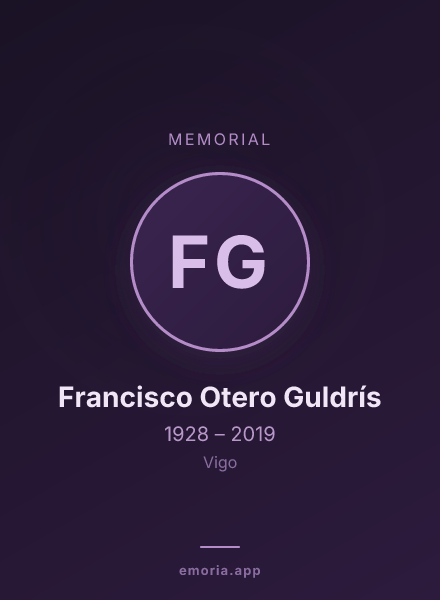 Memorial portrait of Francisco Otero Guldrís