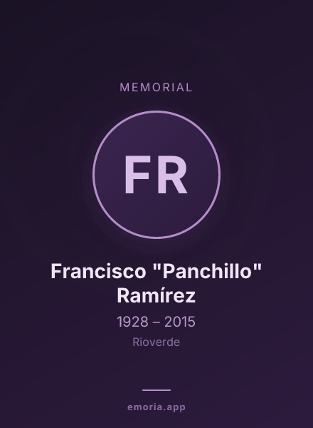 Memorial portrait of Francisco "Panchillo" Ramírez
