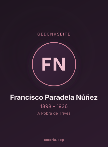 Gedenkportrait von Francisco Paradela Núñez