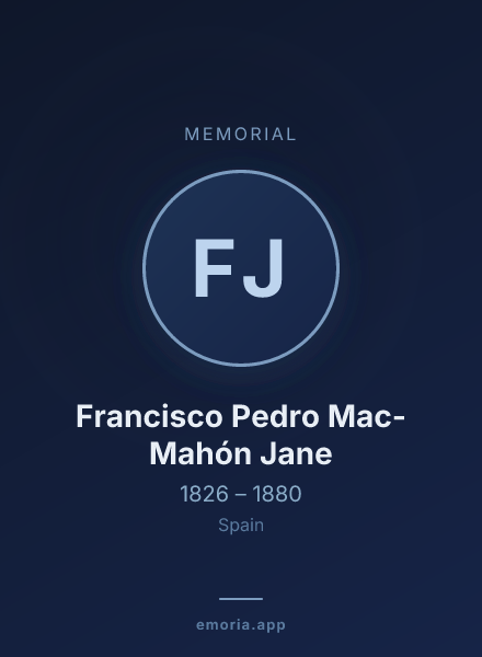 Memorial portrait of Francisco Pedro Mac-Mahón Jane