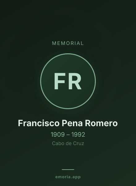 Memorial portrait of Francisco Pena Romero