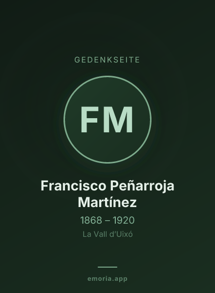 Gedenkportrait von Francisco Peñarroja Martínez