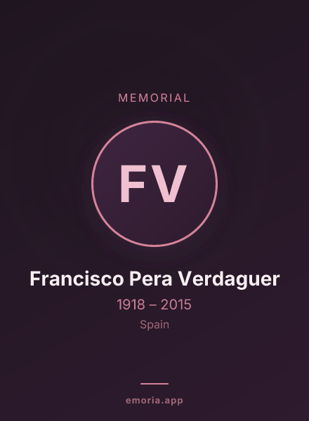 Memorial portrait of Francisco Pera Verdaguer