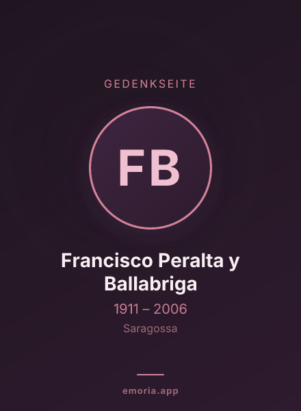 Gedenkportrait von Francisco Peralta y Ballabriga