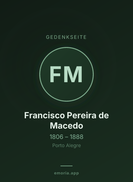 Gedenkportrait von Francisco Pereira de Macedo