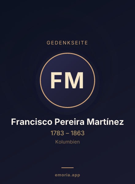 Gedenkportrait von Francisco Pereira Martínez
