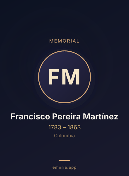 Memorial portrait of Francisco Pereira Martínez