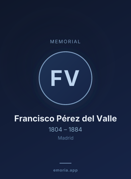 Memorial portrait of Francisco Pérez del Valle