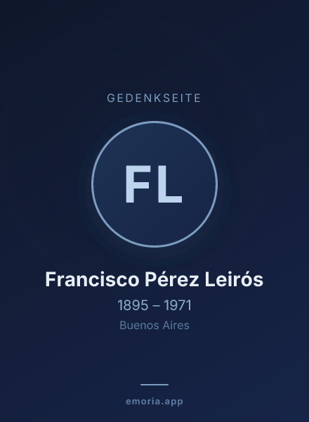Gedenkportrait von Francisco Pérez Leirós