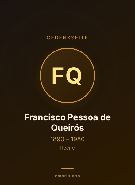 Gedenkportrait von Francisco Pessoa de Queirós