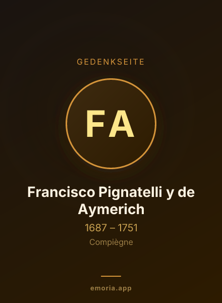 Gedenkportrait von Francisco Pignatelli y de Aymerich