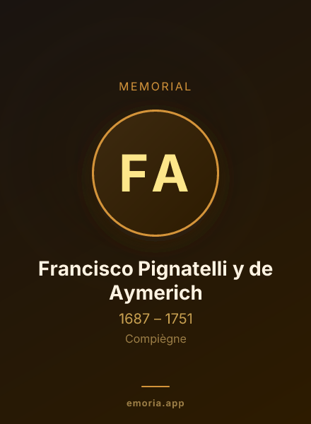 Memorial portrait of Francisco Pignatelli y de Aymerich