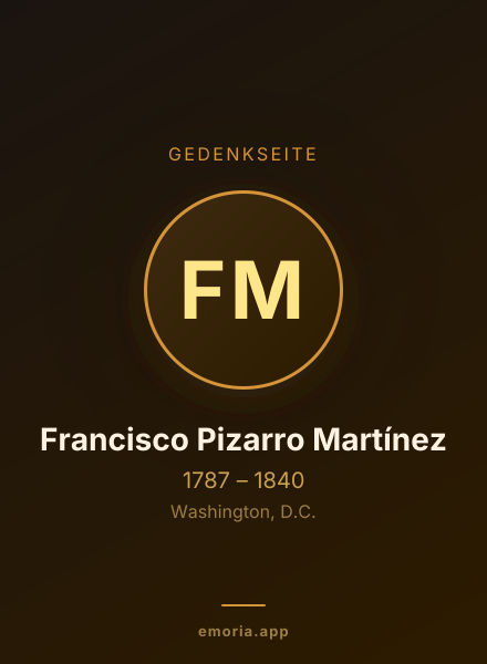 Gedenkportrait von Francisco Pizarro Martínez
