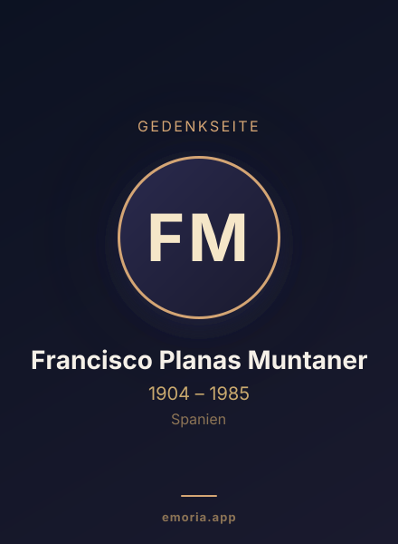 Gedenkportrait von Francisco Planas Muntaner