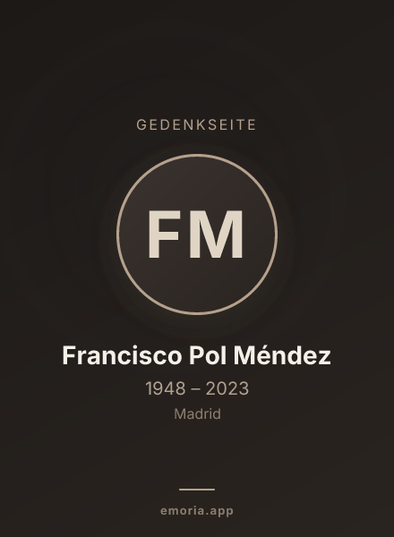 Gedenkportrait von Francisco Pol Méndez