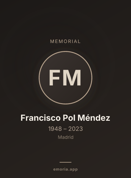 Memorial portrait of Francisco Pol Méndez
