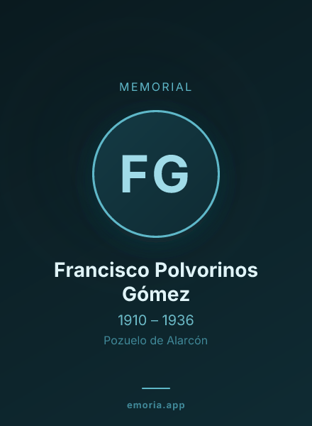 Memorial portrait of Francisco Polvorinos Gómez