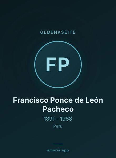Gedenkportrait von Francisco Ponce de León Pacheco