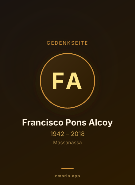 Gedenkportrait von Francisco Pons Alcoy