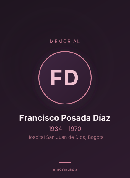 Memorial portrait of Francisco Posada Díaz