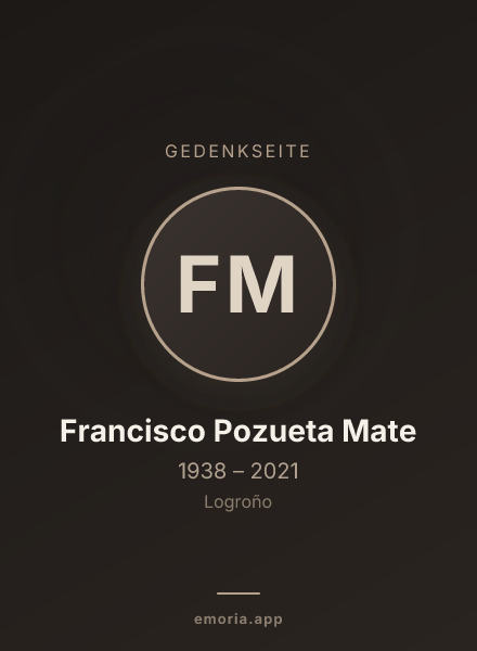 Gedenkportrait von Francisco Pozueta Mate