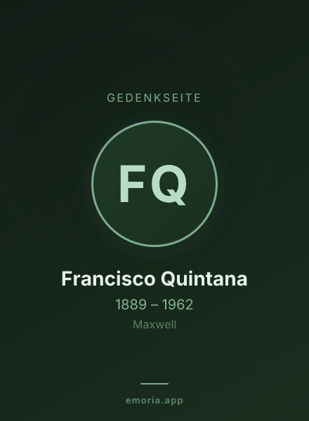 Gedenkportrait von Francisco Quintana