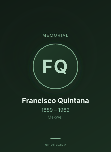 Memorial portrait of Francisco Quintana