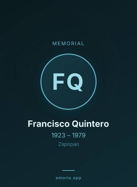 Memorial portrait of Francisco Quintero