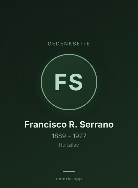 Gedenkportrait von Francisco R. Serrano
