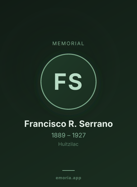 Memorial portrait of Francisco R. Serrano