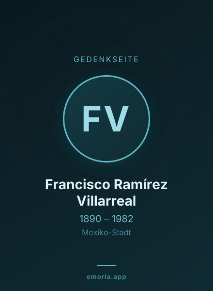 Gedenkportrait von Francisco Ramírez Villarreal