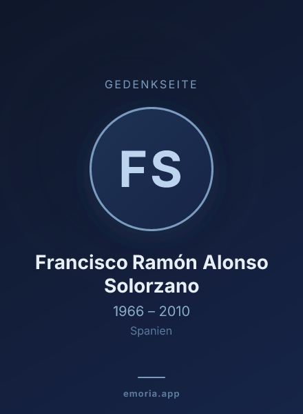 Gedenkportrait von Francisco Ramón Alonso Solorzano