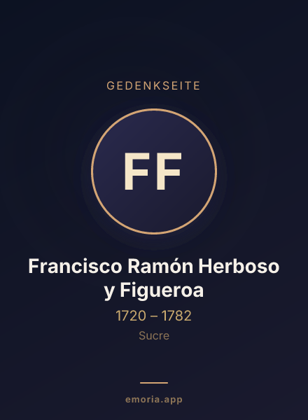 Gedenkportrait von Francisco Ramón Herboso y Figueroa