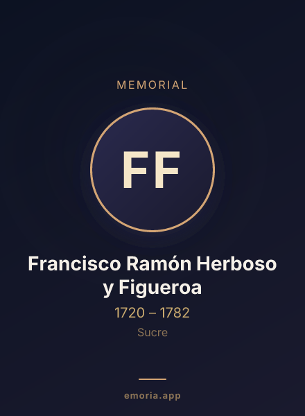 Memorial portrait of Francisco Ramón Herboso y Figueroa