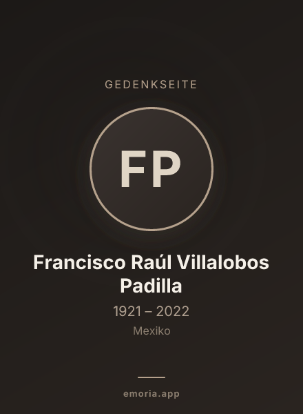 Gedenkportrait von Francisco Raúl Villalobos Padilla
